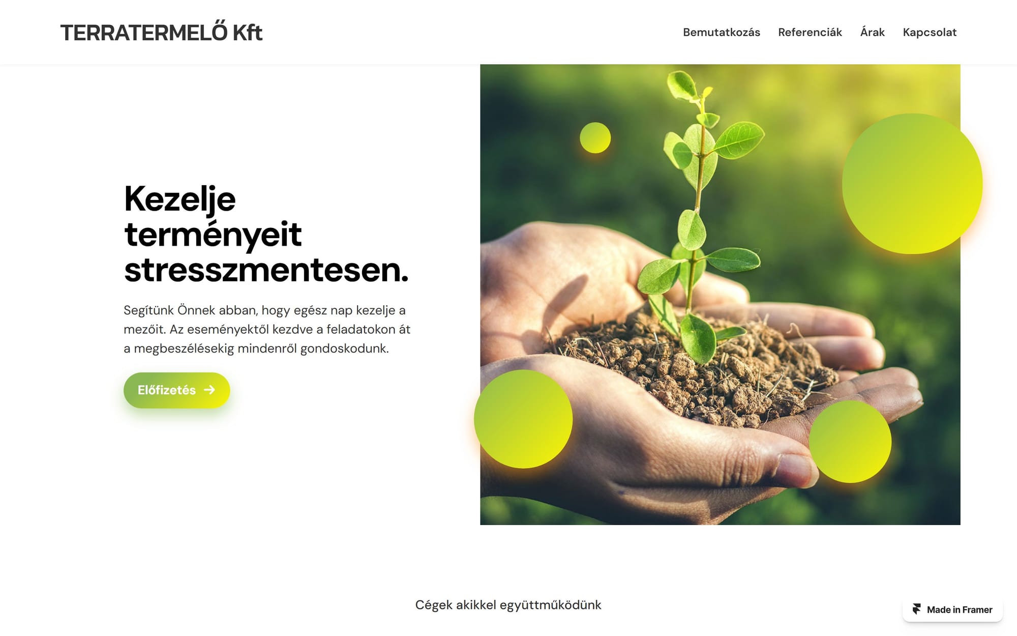TerraTermelő — Corporate website